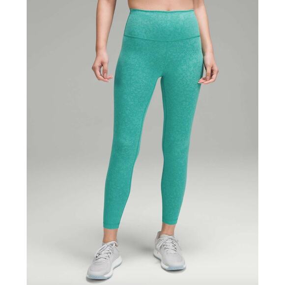 Lululemon Wunder Train High-Rise Tight 25" Green Leggings Size 6 - Picture 1 of 8